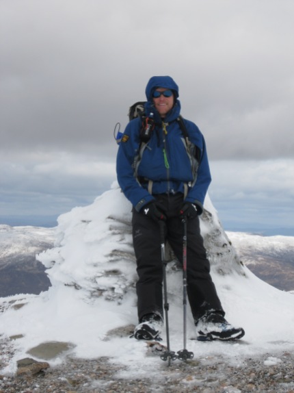 Andy atop a top (not a Munro, but still a good effort!)