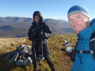 Smiling to know we're on track toward Sgurr Choinnich